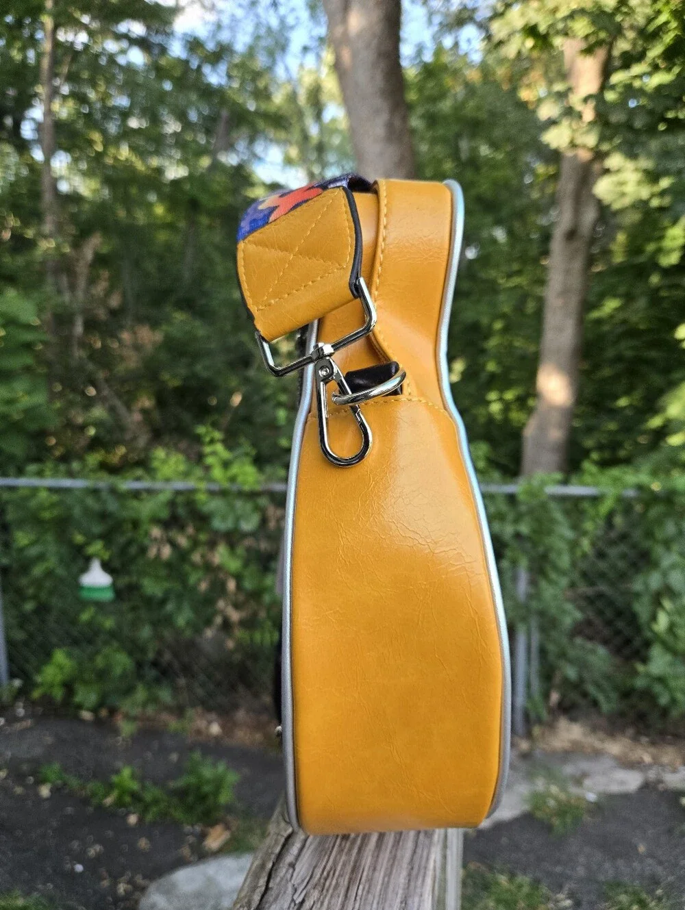 Guitar-Shaped Crossbody Bag NWT